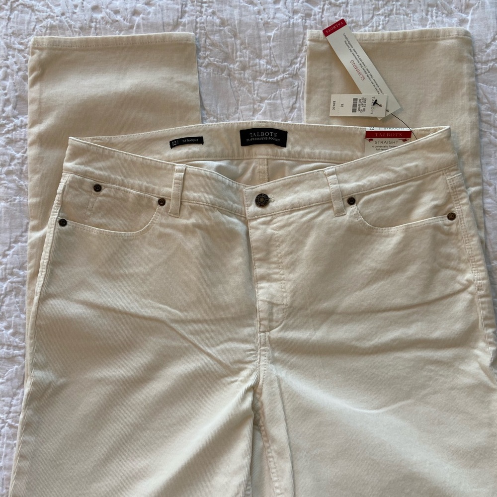 NWT TALBOTS STRAIGHT CORDUROY PANTS